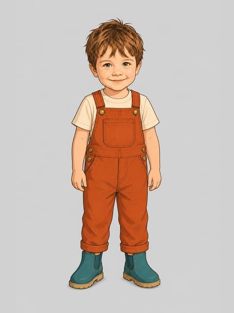 Theo as a storybook character