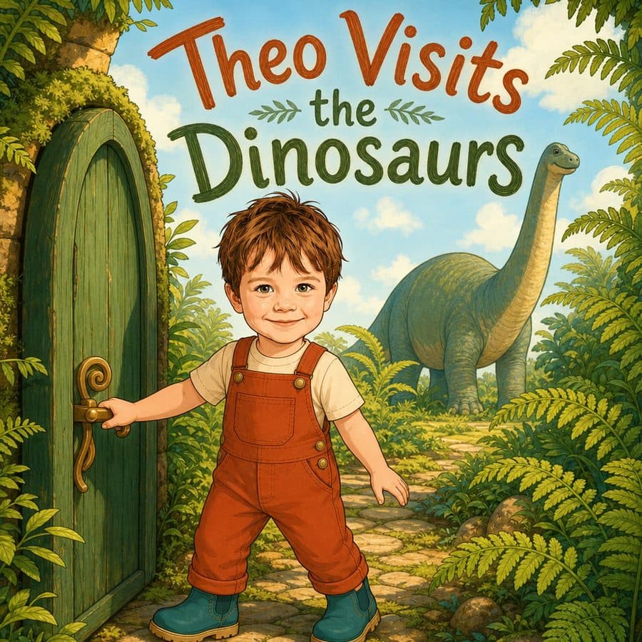Cover of “Theo Visits the Dinosaurs”